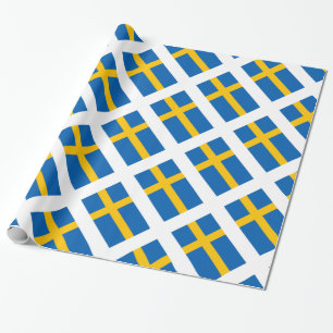 Sverige Schweden Schwede-Flagge Geschenkpapier
