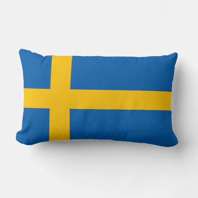 Sverige Schweden Schwede-Flagge Lendenkissen (Vorderseite)