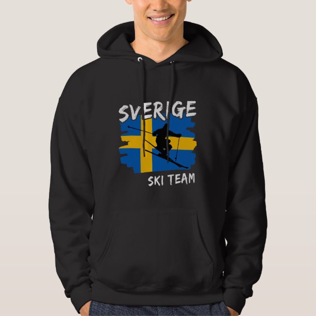 Sverige Ski Hoodie (Vorderseite)