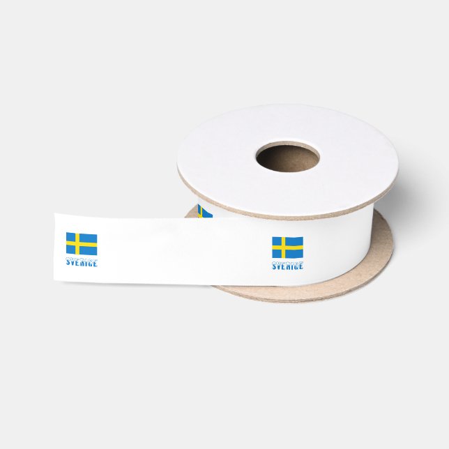 Sverige Svenska Flagga Geschenk Satinband (Spule)