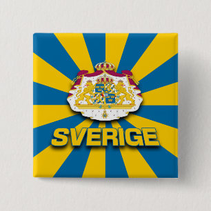 Sverige-Wappen Button