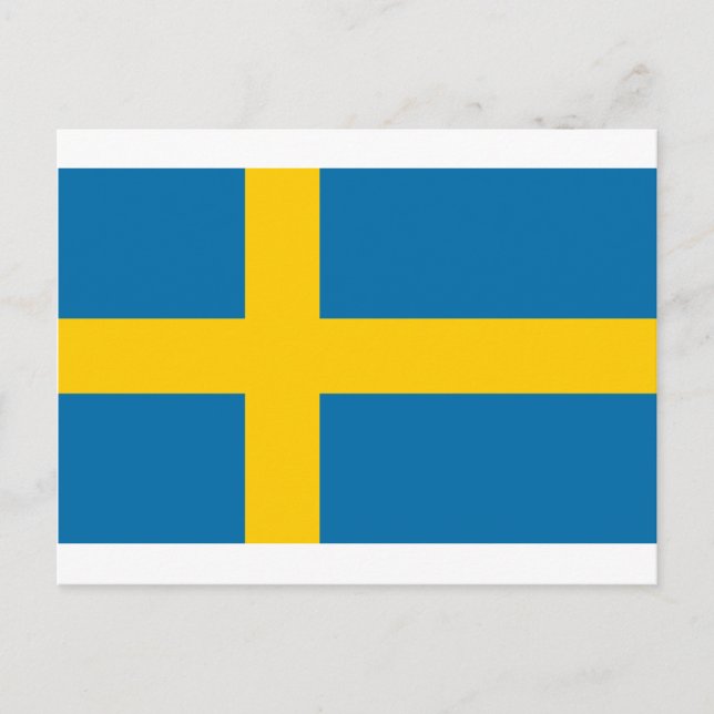 Sveriges Flagga - Flagge Schwedens - Schwedische F Postkarte (Vorderseite)