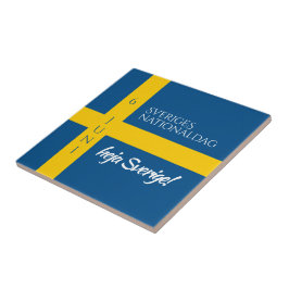 Sveriges Nationaldag Flag zum schwedischen Nationa Fliese