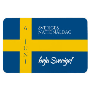 Sveriges Nationaldag Flag zum schwedischen Nationa Magnet