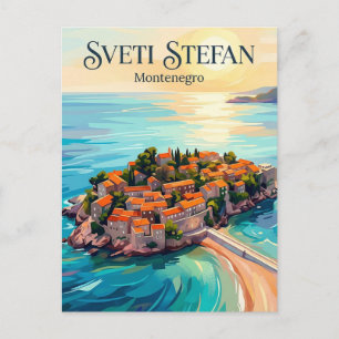 Sveti Stefan Montenegro Postkarte