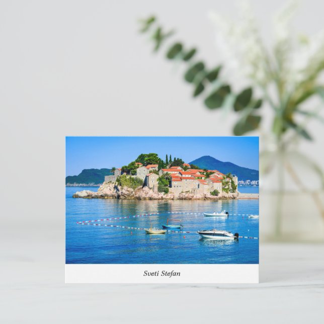 Sveti Stefan Postkarte (Stehend Vorderseite)