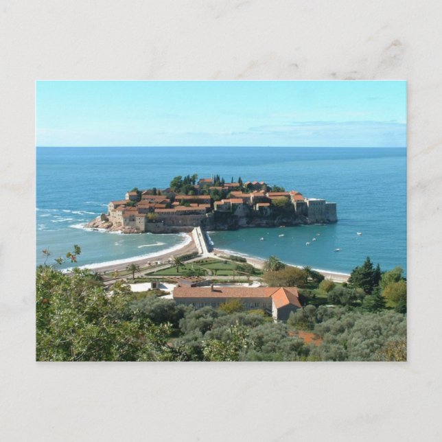 Sveti Stefan Postkarte (Vorderseite)