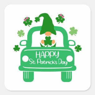 SVG Designs für einen Happy St. Patrick's Day Stic Quadratischer Aufkleber