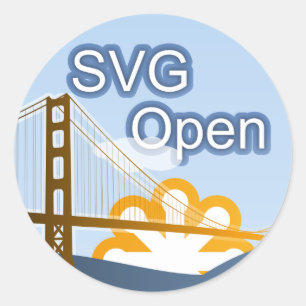 SVG Open Runder Aufkleber