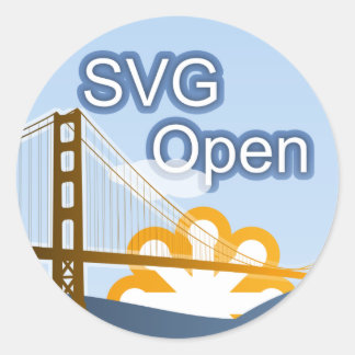 SVG Open Runder Aufkleber