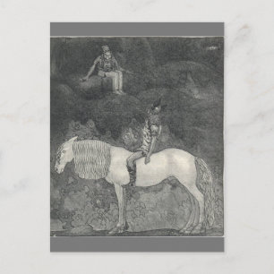 Svipdag spricht mit Thokk von John Bauer Postkarte