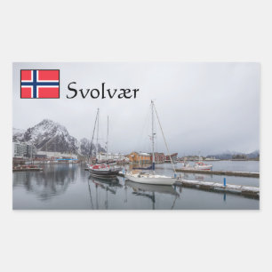 Svolvaer Lofoten Inseln Rechteckiger Aufkleber