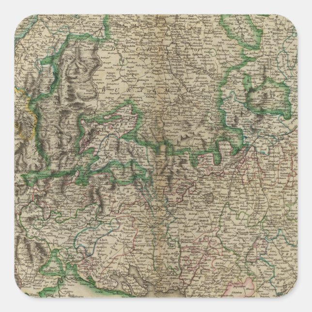 Swabie 2 quadratischer aufkleber (Vorderseite)