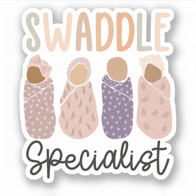 Swaddle Specialist L&D NICU Mother Baby Nurse Aufkleber (Vorderseite)