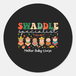Swaddle Specialist mexikanische Mutter Runder Aufkleber