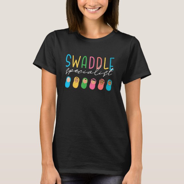 Swaddle Specialist NICU Mutter Baby Nurse L&D Neon T-Shirt (Vorderseite)