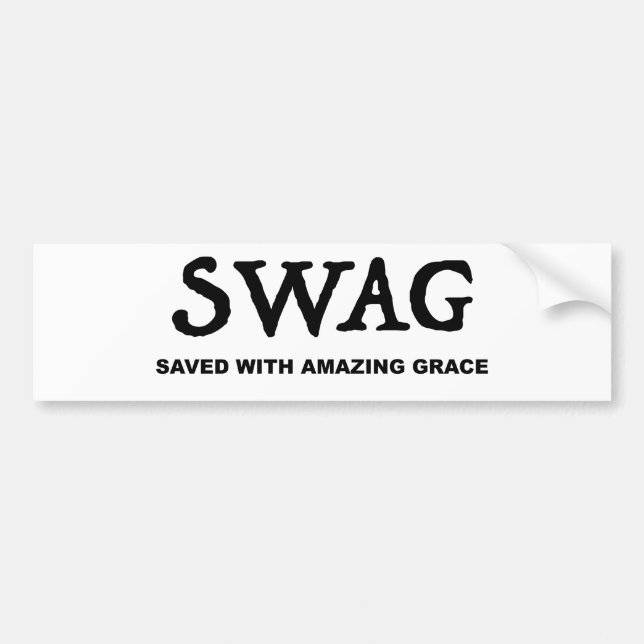 SWAG GERETTET MIT FANTASTISCHER ANMUT AUTOAUFKLEBER (Vorne)