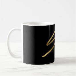 Swag-Schwarzes u. Goldtypographie Tasse