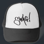 Swag Tag - Schwarz Truckerkappe<br><div class="desc">"Swag" markiert in schwarzer Tinte.</div>