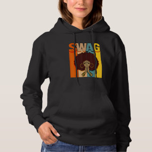 Swag Vintage Melanin Afro-Frau Königin Schwarze Ge Hoodie