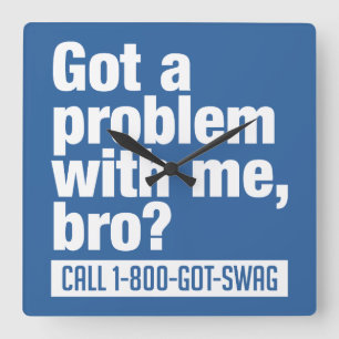 SWAG-Wanduhr Quadratische Wanduhr