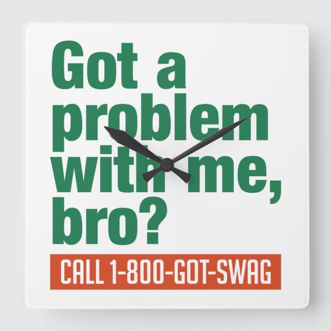 SWAG-Wanduhr Quadratische Wanduhr (Vorderseite)