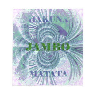 Swaga Jambo Hakuna Matata Kenya Giraffe Safari Wo Notizblock