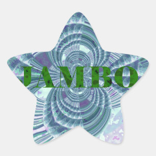 Swaga Jambo Hakuna Matata Kenya Giraffe Safari Wo Stern-Aufkleber