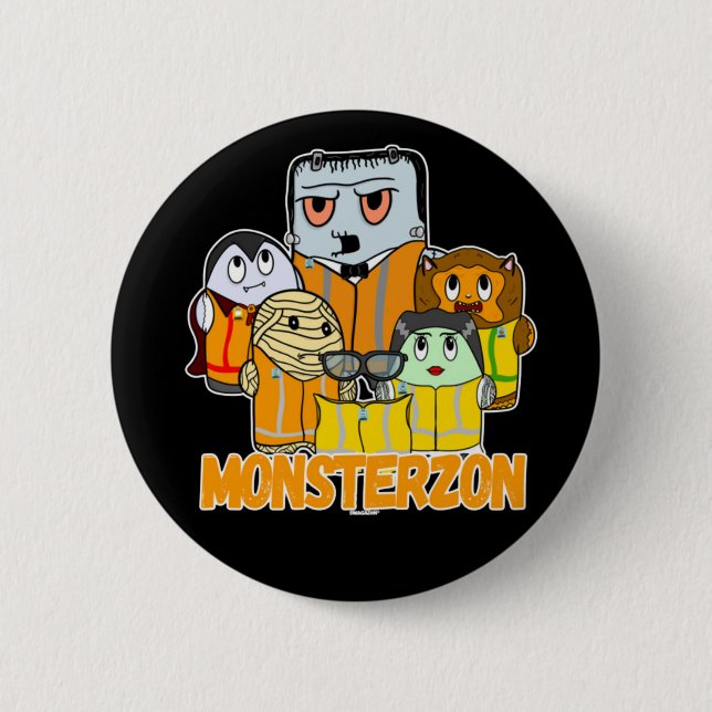 Swagazon Monsters Mummy Frankenstein Dracula Button (Vorderseite)