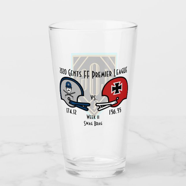 SwagBrag11 Der Rote / Lizzie Pint Glas (Vorderseite)