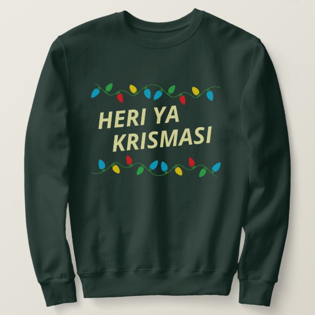 Swahili Christmas Sweater | Heri ya krismasi Sweatshirt (Design vorne)