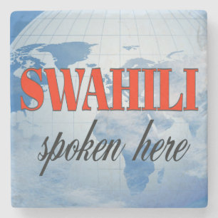 Swahili spricht hier trübe Erde Steinuntersetzer