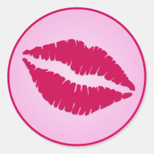 SWAK Lips Runder Aufkleber