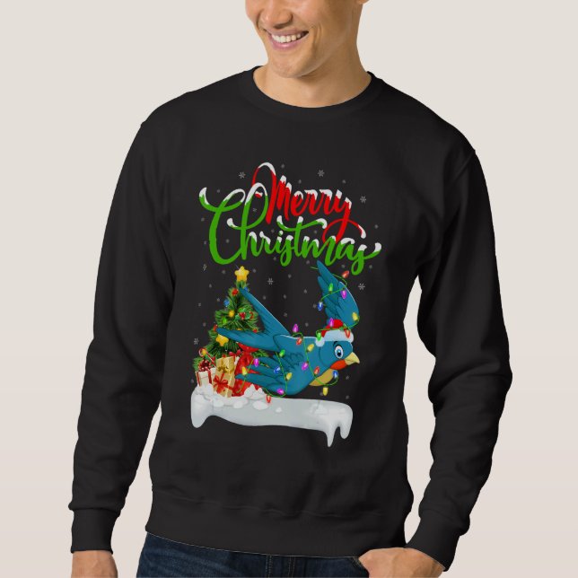 Swallow Bird   Xmas Decorations Santa Swallow Chri Sweatshirt (Vorderseite)