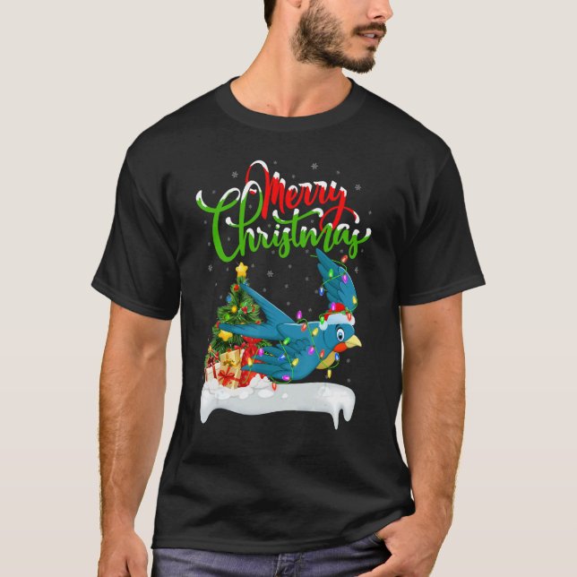 Swallow Bird   Xmas Decorations Santa Swallow Chri T-Shirt (Vorderseite)
