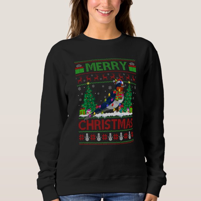 Swallow Bird  Xmas Tree Ugly Santa Swallow Christm Sweatshirt (Vorderseite)