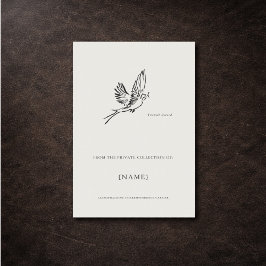 Swallow- Custom Vintage Ex Libris Bookplate Rechteckiger Aufkleber