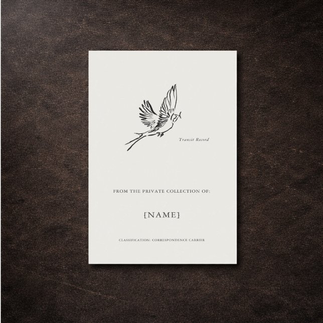 Swallow- Custom Vintage Ex Libris Bookplate Rechteckiger Aufkleber (Von Creator hochgeladen)