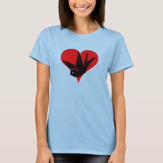"Swallow Heart" Ingwer und Tonic Red Ringer Rockab T-Shirt