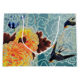 SWALLOW JAPANESISCHE BLUME Geschenktasche Große Geschenktüte