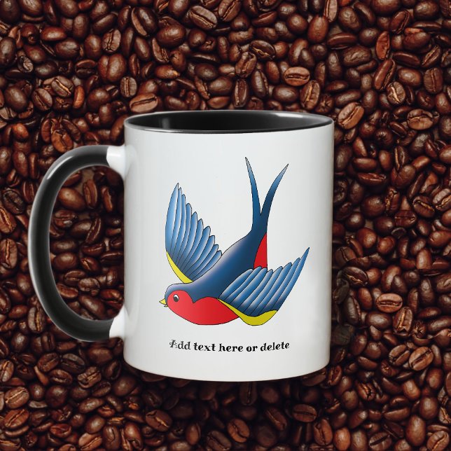 Swallow Red Blue Tattoo Tasse (Von Creator hochgeladen)
