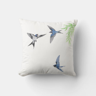 swallow throw pillow imitating Imitation embroider Kissen