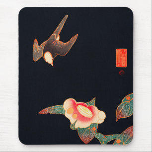 Swallow und Camellia (1900) von Ito Jakuchu Mousepad