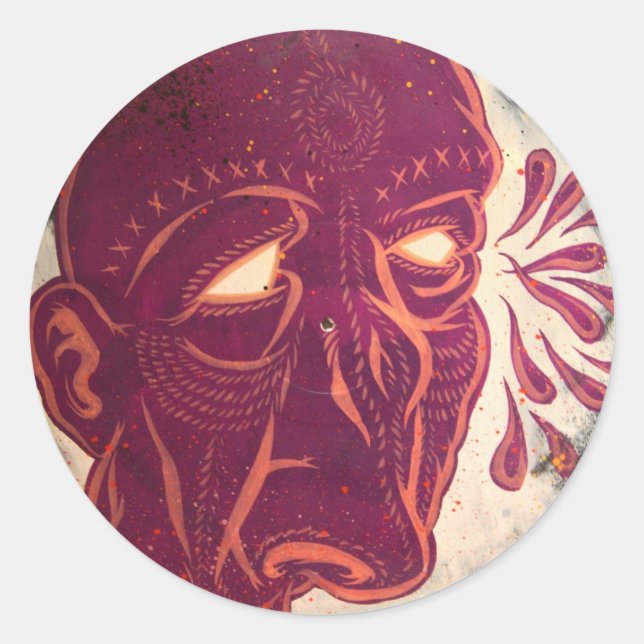 Swami Visions Runder Aufkleber (Vorderseite)