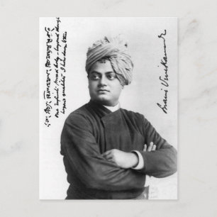 Swami Vivekananada in Amerika 1893 Vintage Postkar Postkarte