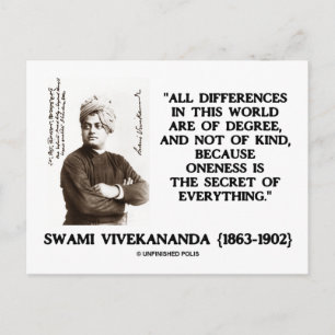 Swami Vivekananda Einheitsgeheimnis von allem Postkarte