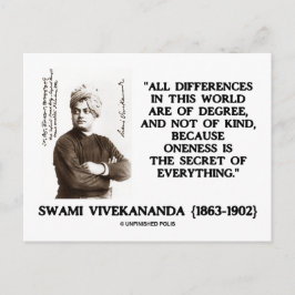 Swami Vivekananda Einheitsgeheimnis von allem Postkarte