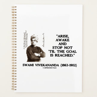 Swami Vivekananda Erhebe dich, erwache, höre nicht Planer