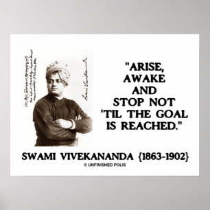 Swami Vivekananda kommt an Stopp Not Til Goal Poster