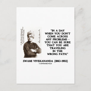 Swami Vivekananda reist auf einem falschen Weg Postkarte